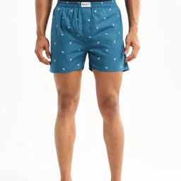 showoffff SHOWOFF Teal Blue Slim Fit Printed Boxers-picture-49