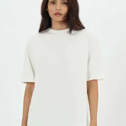 Femmella White Cotton Relaxed Fit T-Shirt-picture-29