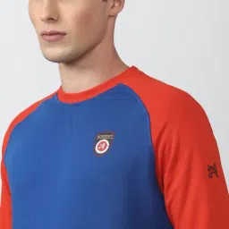 Van Heusen Blue & Red Slim Fit Colour-Block SweatShirt image 4