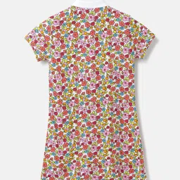 United Colors of Benetton Kids White Floral Print Polo Dress image 2