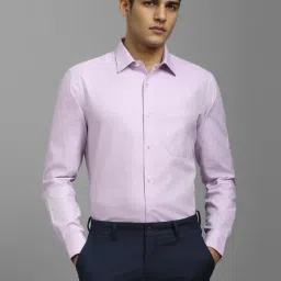 Louis Philippe Purple Cotton Regular Fit Texture Shirt-picture-36