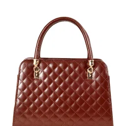 Lino Perros Brown Textured Quilted Handbag image 3