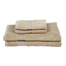 bianca LORENA [4pc] 100% Cotton Super-Soft Terry Towels -2pc Bath, 2pc Hand (d`ross) solid-taupe image 2