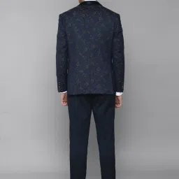 Allen Solly Navy Slim Fit Printed Two Piece Suit image 2
