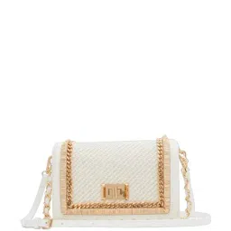 Aldo White Solid Small Sling Handbag-picture-39