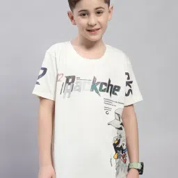 Monte Carlo Kids Off White Printed T-Shirt-picture-13