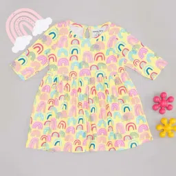 Pantaloons Baby Girls Multicolor Cotton Printed Casual Dresses-image-36