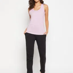 Clovia Light Purple Tank Top image 4