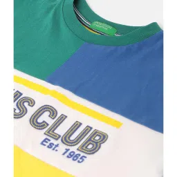 United Colors of Benetton Kids Multicolor Color Block T-Shirt image 3
