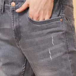 SF Jeans by Pantaloons Grey Skinny Distressed Jeans image 5