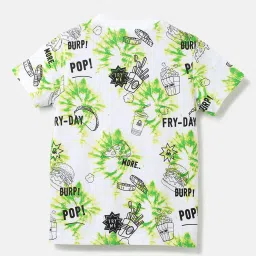 United Colors of Benetton Kids White Printed T-shirt image 2