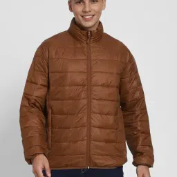American Eagle Brown Regular Fit Quilted Puffer Jacket-picture-22