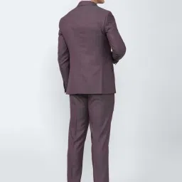 Peter England Elite Purple Slim Fit Three Piece Suit image 2