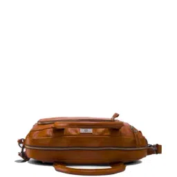 KOMPANERO Tan Leather Medium Messenger Bag image 5