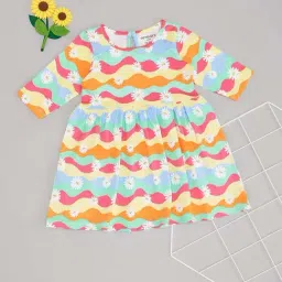 Pantaloons Baby Girls Multicolor Cotton Printed Casual Dresses-image-103