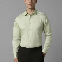 Louis Philippe Green Cotton Slim Fit Printed Shirt-picture-40