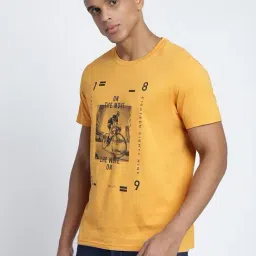 Lee Mustard Cotton Slim Fit Printed T-Shirt image 3