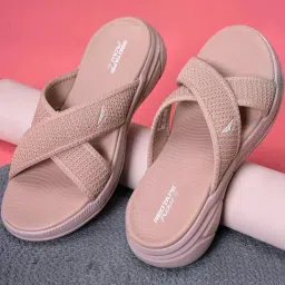 Red Tape Women's Go - Comfort Peach Cross Strap Sandals-picture-27
