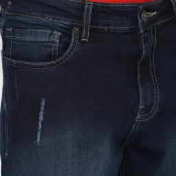 Forever 21 Navy Mid Waist Straight Fit Regular Length Jeans image 4