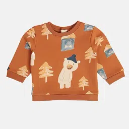 MINIKLUB Boys Brown Printed Full Sleeves Sweatshirt-picture-41