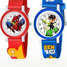 SELLORIA Unisex Kids Printed Dial & Straps Analogue Watch RdSpdrBluBntn-picture-33