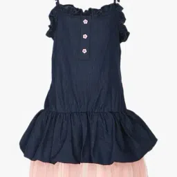 StyleStone Kids Blue Solid Dress-picture-10