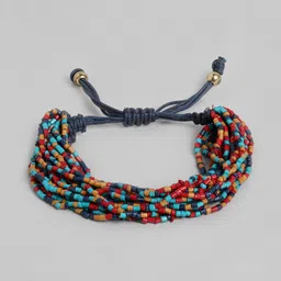 RICHEERA Women Blue & Red Multistrand Bracelet image 1