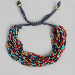 RICHEERA Women Blue & Red Multistrand Bracelet image 2
