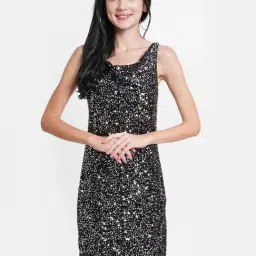 DODO & MOA Black Embellished Shift Dress-picture-38