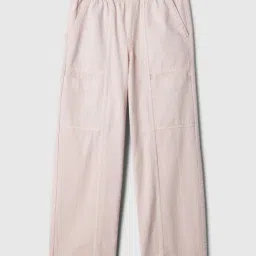 GAP Pink Cotton Solid Trousers image 5