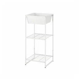 ikea jostein Shelving unit with container, in/outdoor/wire white, 41x40x90 cm-picture-29