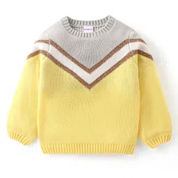 Babyhug Full Sleeves Sweater Stripes Design- Yellow-picture-14