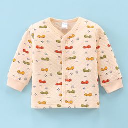 Tango Interlock Knit Full Sleeves Jhabla with Car Print - Cream-picture-28