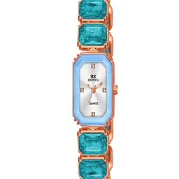 Exotica Fashion Women Brass Dial & Stainless Steel Straps Watch EX-6076-Blue-image-45