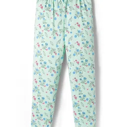 Tango Single Jersey Knit Full Length Lounge Pant With Floral Print - Light Blue image 2