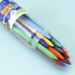 fab n funky Soft Writing Plastic Crayons Pack of 12 - Multicolor image 3