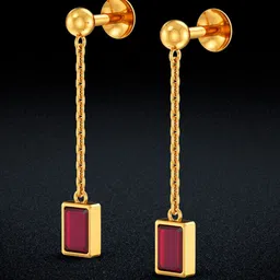 Joyalukkas Women 22KT Stone-Studded Earrings Gold 1.92gm-picture-25