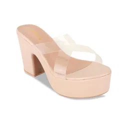 DressBerry Embellished Platform Mules image 5