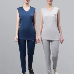 Vimal Jonney Blue & Light Grey T-Shirt With Track Pants - Pack of 2-image-30