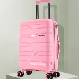 Nasher Miles Paris Hard-sided Polypropylene Check-In  Pink 24 inch |65cm Trolley bag image 1