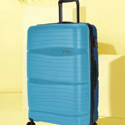Nasher Miles Nicobar Hard-Sided Polypropylene Check-in Teal and Blue 28 inch |75cm Trolley Bag image 1