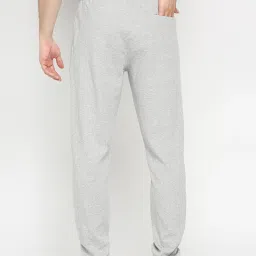 UnderJeans by Spykar Grey Melange Printed Track Pants image 2