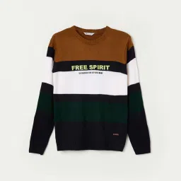 Fame Forever by Lifestyle Kids Multicolor Printed Full Sleeves Sweater image 1