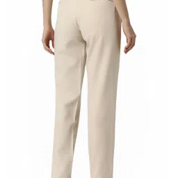 Van Heusen Beige Solid Trousers image 2