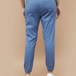 Code by Lifestyle Blue Cotton Plain Pant image 2