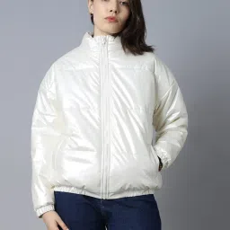 High Star White Regular Fit Puffer Jacket image 1