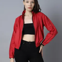 High Star Red Polyester Regular Fit Sports Jacket image 1
