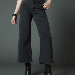 High Star Black Cotton Relaxed Fit Mid Rise Jeans image 1