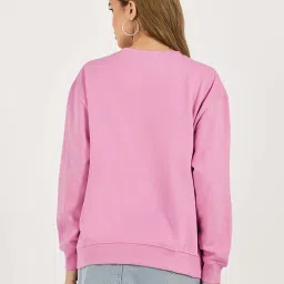 Styli Pink Printed Sweatshirt image 2