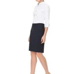 Solly by Allen Solly Navy Above Knee Skirt image 3